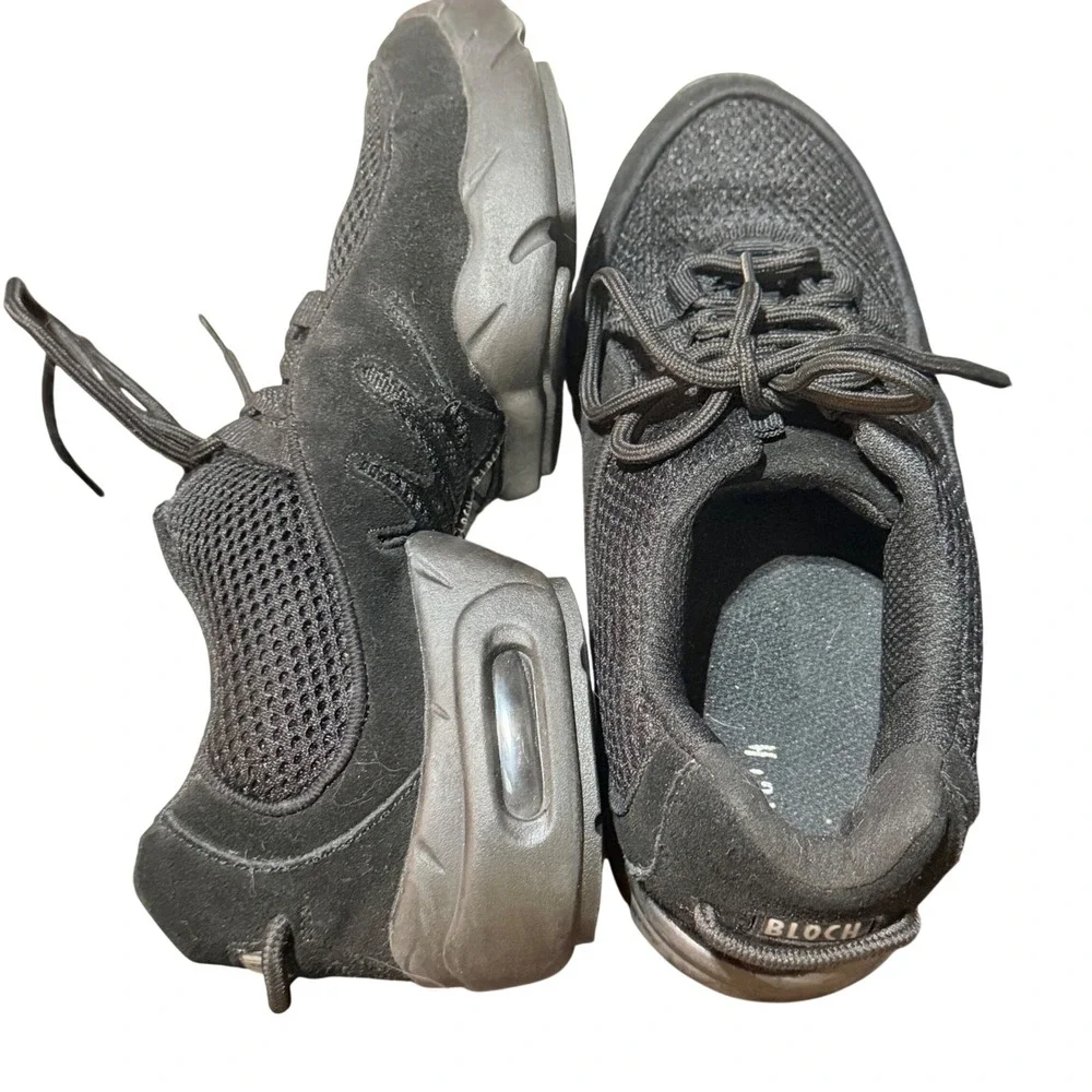 Bloch Dance Sneaker Womens 9 Black Mesh Suede Split Sole Air Cushion Jazz HipHop